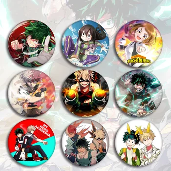 Anime Mano Herojus akademinės bendruomenės Emblemos ant Kuprinės, Japonų Anime Piktogramos Smeigtukai Ženklelis Apdailos Sagės Metaliniai Ženkliukai Drabužių Maišą 