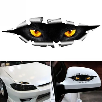 Pardavimo 3D Automobilių Stilius Funny Cat Akis Kyšantį Automobilių Lipdukas Vandeniui Kyšantį Monstras Auto Reikmenys, Visą Kūną Apima Visus Automobilius