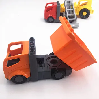 Ekskavatorių Kopėčių Gaisro Sunkvežimių Reikmenys, Statyba Blokai Švietimo Žaislai Vaikams Suderinama su Duploed vaikų Žaislų vaikams dovanų