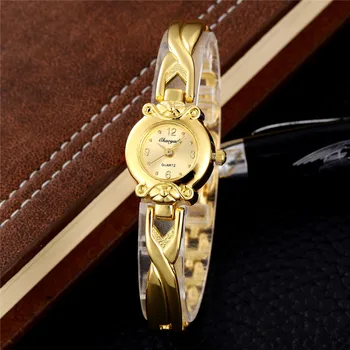 Prabangus Aukso Apyrankę Moterų Laikrodžiai Mados Nerūdijančio Plieno Mažas Moterų Žiūrėti Ponios Atsitiktinis Suknelė Rankų Grandinę, Laikrodį Dovanų #3TWF