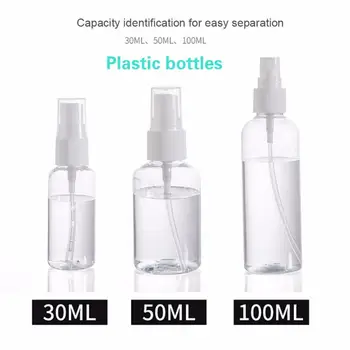 Skaidrus Tuščias Purškimo Buteliai 30ml/50ml/100ml Plastiko Mini Daugkartiniai Bakas Tuščias Kosmetikos Konteineriai 1Pc #35