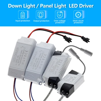 LED Maitinimo šaltinis 1W-36W 300mA Vairuotojo Adapteris AC85-265V Apšvietimo Transformatorius LED Panel Šviesos Downlight
