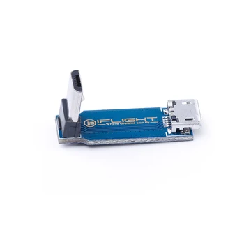 IFlight 90Degrees L-Formos Micro USB prailginimo Adapteris, skirtas RC FPV Lenktynių Drone F4 F7 Betaflight Raceflight Skrydžio duomenų Valdytojas