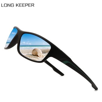 LongKeeper 2021 Poliarizuoti Akiniai nuo saulės Vyrams Lauko Vairavimo Atspalvių Vyras Saulės Akiniai Vintage Black Rėmas Sporto UV400 Akiniai