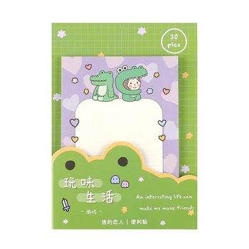30 Puslapiai/pak Kawaii Sticky Notes Panda Kiaulių, Kačių Lipni Memo Pad Lipduko lipnaus lapelio, Užrašinės