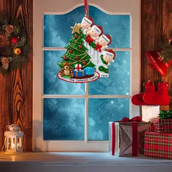 2020 Asmeniniams, Šeimos Kalėdų Eglutės Ornamentu Individualizuoti Laiminga Šeima Bannister Kyšantį Šeimos Dabarties Dovana, Namų Reikmenys