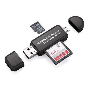 Viskas Viename Atminties Kortelės Skaitytuvas, MINI USB 2.0 OTG Micro SD/SDXC TF Kortelių Skaitytuvo Adapteris, skirtas PC Nešiojamas Kompiuteris