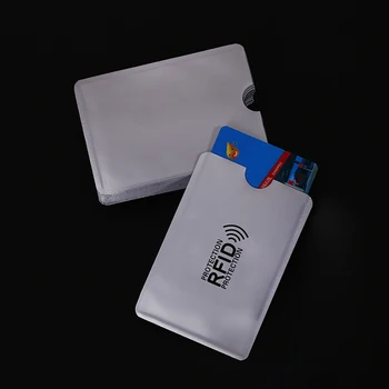 SANWOOD 10vnt Nešiojamų Anti-Scan Kredito RFID Kortelės Apsaugos Anti-Magnetinis Laikiklis Maišą Apsaugoti kortelės kreditinės Kortelės, piniginės aliuminio