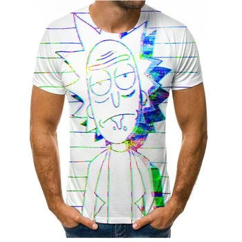 Super Juokingas Rick Morty marškinėliai Vyrų T-shirt Animacinių filmų Rick&Morty 3d Marškinėlius Vyrų Vasaros Mados Off White Tshirts Vyrų Viršūnes XXS-4XL