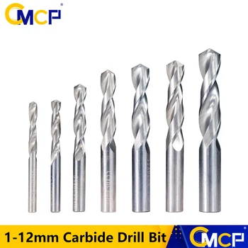 CMCP Volframo Karbido Grąžtas 1-12mm Twist Drill Bits Už CNC Metalo Gręžimo Skylės Cutter Gręžimo CNC Tekinimo Staklės