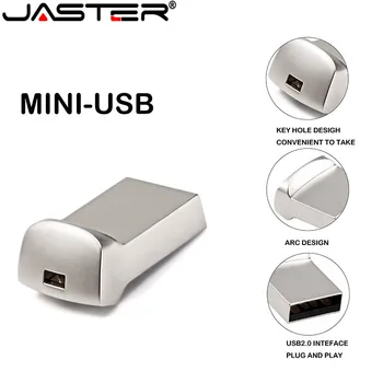 JASTER mini USB flash drive ultra memory stick pen drive 16GB 32GB 64GB Pendrive nemokamai logotipą kalėdų dovanos vaikams
