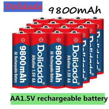 1~20pcs/daug Prekės ženklo AA įkraunamos baterijos 9800mah 1,5 V Naujus Šarminis Įkrovimo batery led šviesos žaislas mp3
