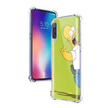 Homer Simpson Atveju Xiaomi Redmi Pastaba 8T 9S 8 9 Pro 7 10X 5G K30 7A 6 oro Pagalvė Anti-Rudenį TPU Apvalkalas Telefono Dangtelį Rubisafe Cubrir Krepšiai