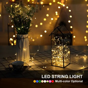 2M 5M 10M LED String Šviesos diodų (LED) Pasakų Žibintai baterijos energijos Kalėdų eglutės Girliandą Atostogų Vestuves naujieji Metai Apdaila