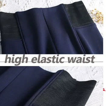 Storo aksomo šiltas high waisted žiemos kelnės moterims vilnos elastinga juosmens kelnės elastingos juodos spalvos kelnės su aukšto juosmens liesas tinka