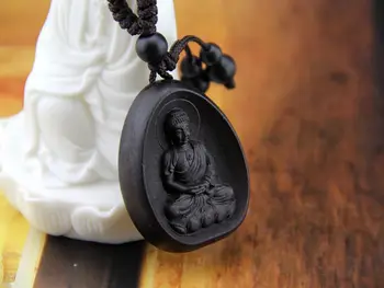Asmenybės Automobilio Raktų Pakabukas Medienos Mados Juoda Buda Amitabha drožyba Raudonmedžio Budistų Pultelio Laikiklis nemokamas pristatymas