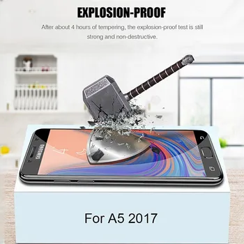 3pcs 9D Grūdintas Stiklas Samsung Galaxy A3 A5 A7 j3 skyrius J5 J7 2016 2017 S7 Screen Protector dėl Už A520 A720 A510 J510 J730