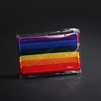 Vaivorykštės vėliava Velcro lopai sagtis LGBT lesbiečių atstovas spalvos maišas kailis Rankovės siuvimo prekės, Apdailos Ženklelis