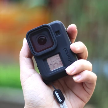 Ulanzi G8-3 Vlog Minkštas Apsauginis dėklas su Fotoaparato Objektyvo Dangtelis GoPro Hero 8 Silikono Droproof Vlogging Atveju Cage Kit