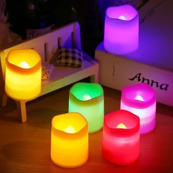 3Pcs baterijomis, LED Arbata Žibintai Flameless Mirgėjimas Elektros LED Žvakė Vestuvių Kalėdų Dekoro Šalies Prekių Nakties Šviesos