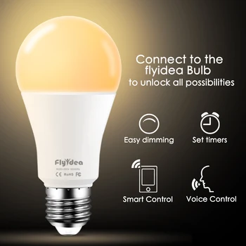 WiFi Lemputes E27 LED Smart Lemputė Neoninė Keičiasi Lempos 