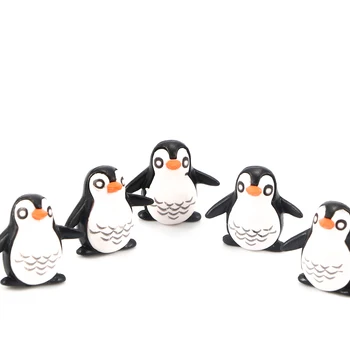5vnt/daug Mini Dervos Pingvinas Modelis Praktinių Anekdotai Žaislas Apdailos Vaikų Gimtadienio Dovanos Žaislas