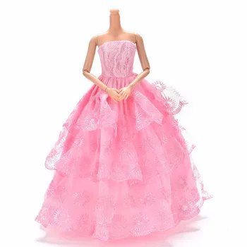 Rožinės spalvos Elegantiškas Vestuvių Suknelės, Drabužiai vakarinę Suknelę Rankų darbo Drabužiai, Suknelės Auga Aprangą Lėlės Suknelė