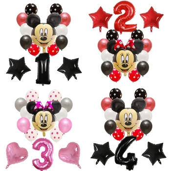 14pcs Minnie Lateksiniai Balionai Mickey Mouse Balionas Gimtadienio Dekoracijos Vaikams Disney 