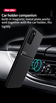 Magnetiniai Automobilių įmontuotas Magnetas Plokštė Minkštos TPU Case For Samsung Galaxy S20 Ultra Plus S10e A51A71 A50S A30S A10S M30S S8 S9 A70 M21