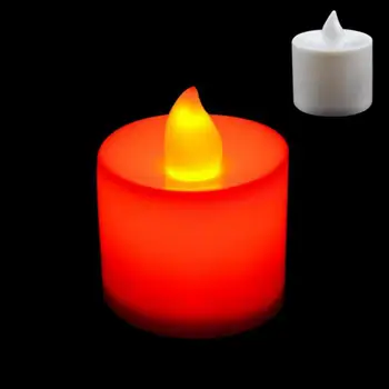 1 VNT Spalvotų Kūrybos LED Žvakė Spalvotų Lempų Modeliavimas Spalvos Liepsna Arbata Šviesos Namuose Vestuvių, Gimtadienio Apdaila