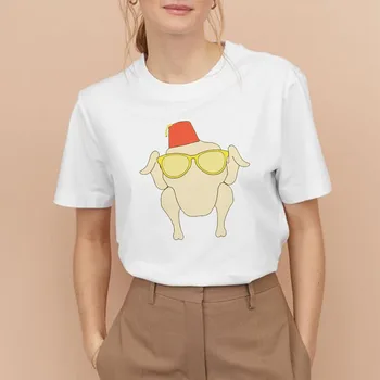 Moterų drabužiai 2019 Draugų TV Šou Marškinėliai JOEY neatskleis MAISTO Padėkos t-shirt moteris Harajuku Ulzzang mados Viršūnes