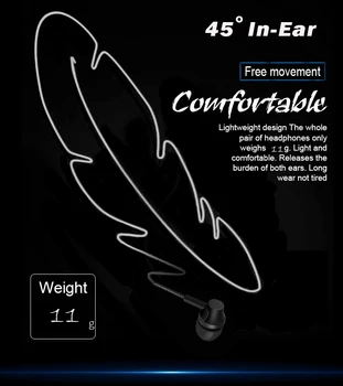 PunnkFunnk Laidinio Ausines Sporto laisvų rankų įranga 1.2 M ausies Deep Bass Stereo Ausinių W/Mic 