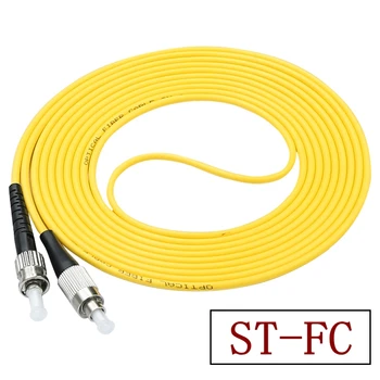 Fiber optic patch virvės SC-SC-LC-LC-FC-FC-ST-ST Simplex Single-mode 2.0 3.0 mm optinio pluošto jumper ftth pleistras švino IL<0.3 dB