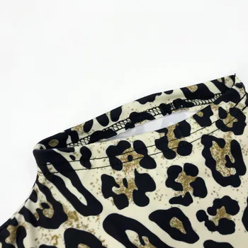 Mados Suknelė Leopard Rankovių Golfo Slim Fit Pakuotės Klubo Suknelės Moteris 2020 Baras Klubo Seksualus Bodycon Kamufliažinis Mini Drees