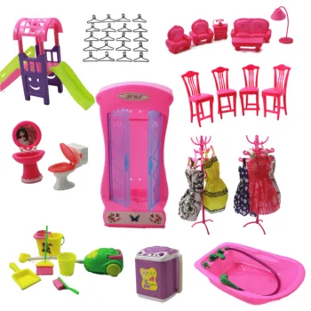 Sumaišykite Cute Lėlės Baldai Apsimesti Žaisti Žaislas Pakabos Žaislas Kėdė sofe Batų Džiovykla Barbie Lėlės Priedai Kelly 1:12 Lėlės, Žaislai Mergina
