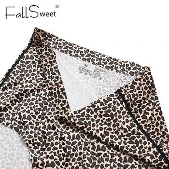 FallSweet Besiūlių Leopard Kelnaitės Aukštu Juosmeniu Plus Size apatinis trikotažas Moterims, Kelnės Sexy M iki XXL