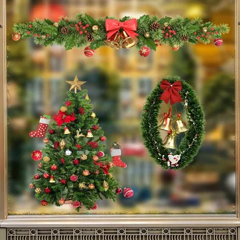 Sienų Lipdukai Kalėdų Namų Dekoro Lipdukai Kalėdiniai Langų Lipdukai, dvipusis Statinio Lipdukai Lango Dekoracijos 2021