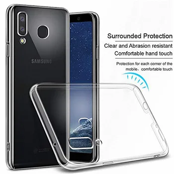 Ultra Plonas Minkšto Silikono TPU Case for Samsung Galaxy A8 Star A9Star Telefono Galinį Dangtelį Aišku, Skaidrus Gelis A9 A8Star 2018 Coque