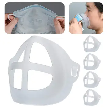 5vnt Maisto kokybės Silikono 3D Nagų Kaukė Paramos Kvėpavimo Padėti Padėti Kaukė Vidinės Pagalvėlės Laikiklis Kaukė Turėtojas Kvėpuojantis Vožtuvas