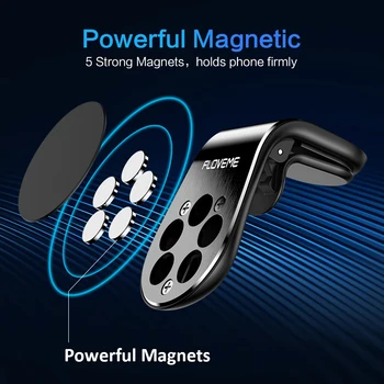 FLOVEME Magnetinio Automobilinis Telefono Laikiklis Oro Angos Įrašą Kalno Magnetas Mobilus Stendas 