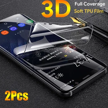 2vnt 3D Minkšto Silikono Hidrogelio Filmas Motorola Moto G7 G5s G8 Plius Screen Protector Visiškai Padengti Moto, Vienas G7 G5 G6 Z3 Žaisti