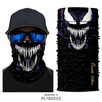 3D Punisher Mascarillas Bandana šalikai, šaliai, kaklaskarės Nuodai veidui Bufanda Kvėpuojantis Slidinėjimo Balaclava Braga Cuello Hombre Dviračių galvos Apdangalai