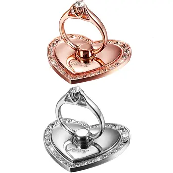 Universaliųjų Metalo Piršto Žiedą Mobiliojo Telefono Stovas Laikiklis bižuterijos Stiliaus Turėtojas Širdies Formos Stovas, Skirtas 