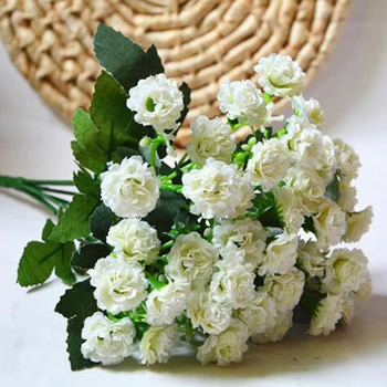 2018 Naują Dirbtinio Šilko Gėlių Gvazdikų 30 Pumpurai Gėlės 6 Filialus 1 Puokštė Mamos Alyvinė Gėlių Amatų Vestuvių Namo Šalis