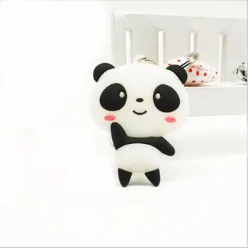 Kūrybos Mielas Animacinių Filmų Keychain Metalo Papuošalai Gyvūnų Panda 