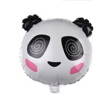 Animacinių filmų Panda Folija Balionai Vaikų Diena, Gimtadienis Baby Shower Gyvūnų Juos Dekoracijos Vaikams Pripučiami Globos Žaislai