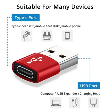 FONKEN USB A-Type C Adapteris Nešiojamojo kompiuterio Kroviklis USB Male Į USB C Femal Telefono Įkrovimo Konverteris Ausinės USB 