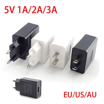 5V 1A 2A 3A Kelionės USB Įkroviklis Maitinimo šaltinis Wall Desktop Adapter Telefono Maitinimo Bankų Apmokestinimo ES/JAV Plug