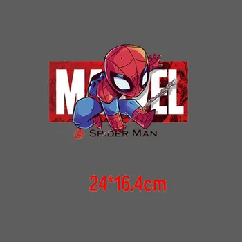 Marvel Spiderman Geležinis Žmogus Karikatūros, Terminis Lipdukai Drabužius 