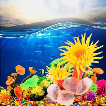 Akvariumas Modeliavimas Koralų, Žuvų Anemone Augalų, Žuvų Bako Apdailos Jūros Medžio, Silikono Dugno Puošimas Ornamentais